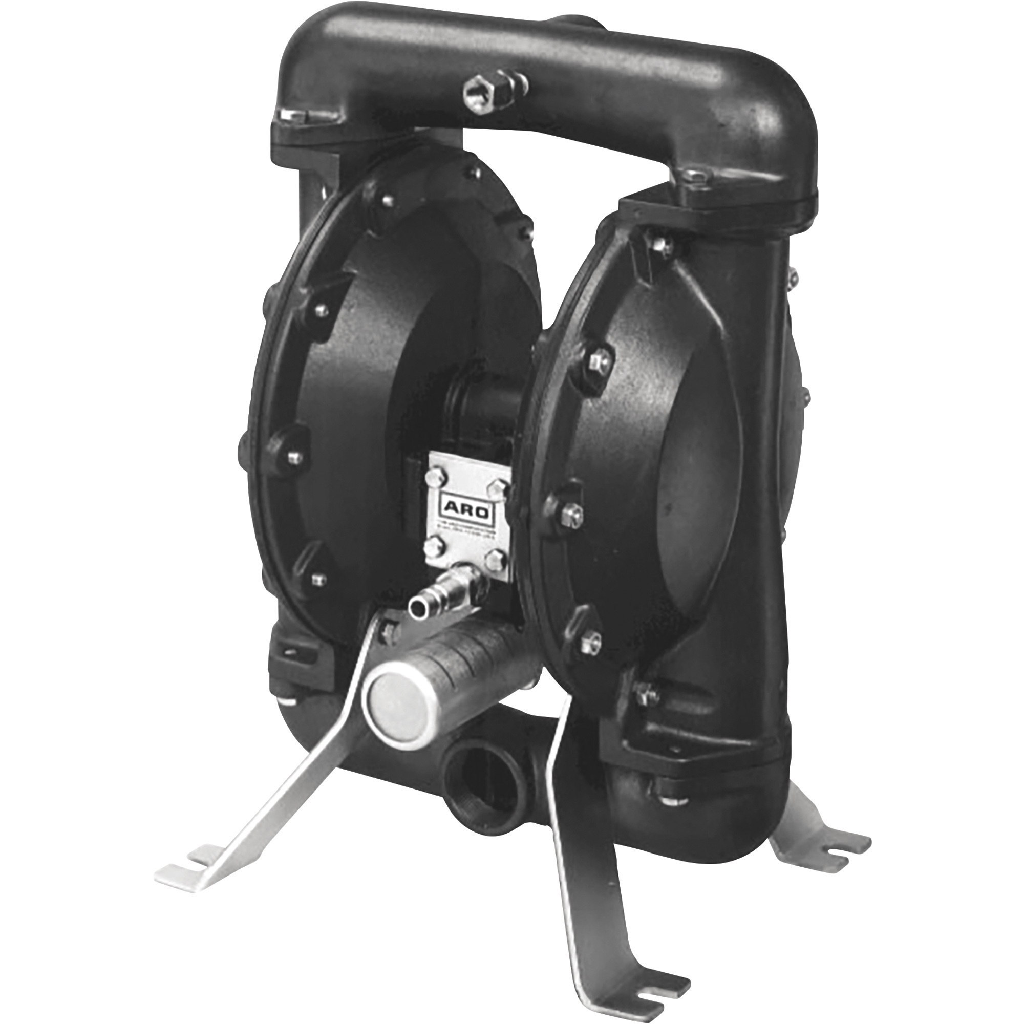 ARO Air-Operated Double Diaphragm Fuel Transfer Pump, 1 1/2in. Ports, 75 GPM, Aluminum/Acetal/Viton, Model# 650718-C